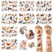 Pferdemuster Tattoo Kinder, 8PCS Temporäre Tattoos für Kinder, Pferde Aufkleber Mitgebsel Kindergeburtstag, Wasserdichte Sticker Tatoos Aufkleben Geburtstag Geschenke für Mädchen Jungen Jugendliche