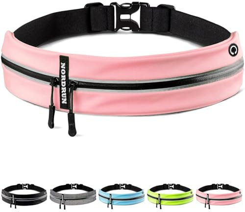 Nordrun® Ceinture Running Homme et Femme | Sac Banane Étanche de Course a Pied, Sport, Jogging, Footing, Courir | Ceinture Course a Pied | Sac Course a Pied pour Tous Les Telephones