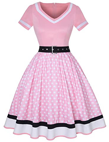 Générique Robe Années 50 60 Femme Vintage À Pois Pin Up Robe Swing Rockabilly Audrey Hepburn 1950 Retro De Cocktail Mariage Ceremonie,Robe Pin Up Rockabilly Annee 50 Femme
