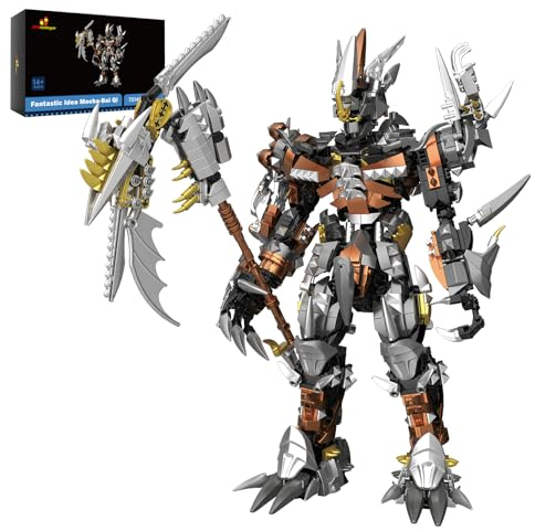 JMBricklayer Mecha Hero Building Set 70149, Cool Armed Mech Warrior Flexible Action Figure Toy, History Battle Role Assembly Brick Model, Creative Gifts for Adults Kids Mech Fans (1620 Pieces)