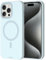 YOUNGKIT für iPhone 15 Pro Max Case丨Ganzkörperschutz & Kompatibel mit MagSafe丨Transluzent Matt zurück mit Aluminiumlegierung Tasten Taste Fall für iPhone 15 Pro Max Titanium 6.7 丨Blau mattiert