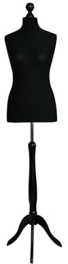 LUSORIA Schneiderpuppe, Schneiderbüste weiblich schwarz/schwarz (XXL 46/48)