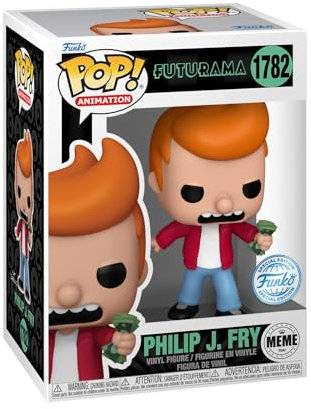Funko Pop! TV: Meme - Fry - Futurama - Exclusiva Amazon - Figura de Vinilo Coleccionable - Idea de Regalo - Mercancia Oficial - Juguetes para Niños y Adultos - TV Fans - Muñeco para Coleccionistas