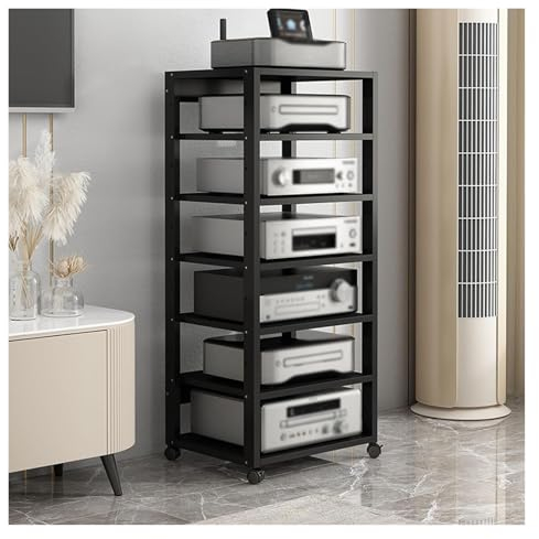 mobile stereo hi fi rack hifi Supporto Multimediale A 4/5/6/7 Livelli, Componente Stereo Rack, Home Office Theater Cucina Video Torre Attrezzatura Giradischi Ricevitore Unità Di Archiviazione, Console