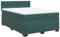 vidaXL Boxspringbett, Polsterbett Bett mit Matratze Matratzenauflage, Bettgestell mit Kopfteil Lattenrost, Doppelbett für Schlafzimmer, Dunkelgrün 140x200cm Samt