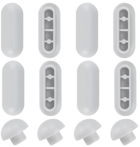 SGERUFZ 12 pezzi Ammortizzatore per sedile WC, Plastica, Tappo per coperchio WC, Tampone per sedile WC, Tampone in gomma per sedile WC, Tampone in gomma per coperchio WC, Per coperchio e sedile WC