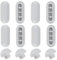 SGERUFZ 12 pezzi Ammortizzatore per sedile WC, Plastica, Tappo per coperchio WC, Tampone per sedile WC, Tampone in gomma per sedile WC, Tampone in gomma per coperchio WC, Per coperchio e sedile WC