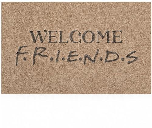 Lzuso Funny Friends - Felpudo de bienvenida para el interior y exterior, antideslizante, duradero, resistente a la suciedad, para el hogar, zona de alto tráfico