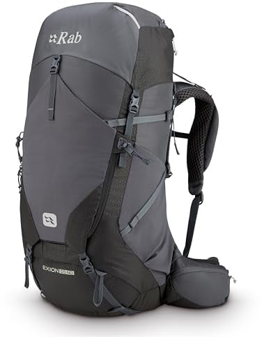 Rab Women's Exion ND 55-Liter Backpack - Comfortable Pack for Hiking, Trekking, & Backpacking - Anthracite/Graphene - Small/Medium