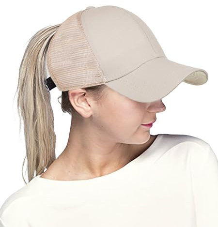 Basecap Damen Kappe Sommer aus Mesh Pferdeschwanz Cap Baseballmütze Schnell Trocknend | Atmungsaktiv | Leichte Sonnenschutz Kappe Verstellbare Baseball Cap Damen Freizeit Kappe