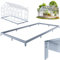 Gardebruk® Fundament für Gewächshaus 380x190cm Stahl verzinkt Sockel Stahlfundament Treibhaus Rahmen inkl. Montagematerial Bodenverankerung