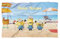PICANOVA Kinder Handtuch mit Name Minions 140x90 cm – Personalisiertes Badetuch, Strandtuch für Kinder aus hautfreundlichem Frottee – Geschenk für Fans von Ich – Einfach unverbesserlich – Beach Day