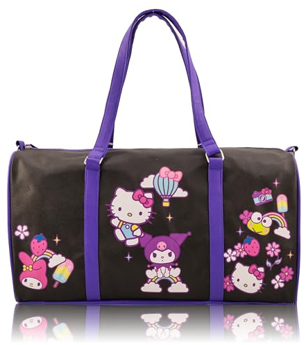 Stitch, Minnie, Mickey, Pooh, Harry Potter, or Jack Skellington 16 Leather Mini Travel Bag, Duffle Bag, Overnight Bag, Kuromi, 15, Playful, Kawaii, Sanrio-themed
