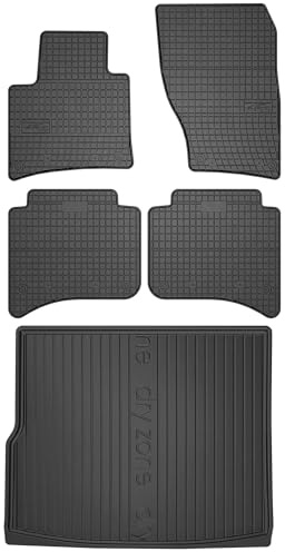 MOTOS Gummimatten Auto Fussmatte passend für Volkswagen Touareg II 2010-2018 R-line, R-line, ohne höhenverstellbaren Kofferraumboden, ohne seitliche Aussparungen Verbessern Sie Ihren Reisekomfort mit