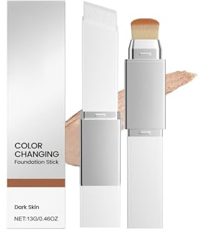 Celyana Color Changing Foundation Stick mit Bürste, Cover Cream Korean Make Up, Feuchtigkeitsspendende Grundierung mit Mittlerer bis Voller Deckkraft, Geeignet für Alle Hauttypen (Dunkle Haut)