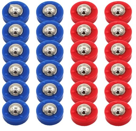Kleine Shuffleboard-Pucks – 24 Mini-Shuffleball-Ersatzbälle, Roller-Shuffleball, Shuffleboard-Curling-Zubehör | Lustiges Shuffle-Board-Rollen-Set, tragbare Desktop-Schiebeperlen, für den Innenbereich