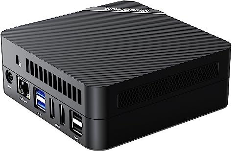 MINIS FORUM Venus Series UM773 Lite Mini PC, CPU AMD Ryzen 7 7735HS 8C/16T jusqu'à 4,75 GHz et AMD Radeon 680M (fréquence graphique 2200 MHz), 32GB DDR5/1TB SSD, 2 × HDMI/USB4, RJ45 2,5G LAN, USB3.2×2