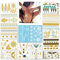 Temporäre Tattoo, konsait Wasserdicht Metallici Flash Tattoos temporär Tätowierung Aufkleber Körper Finger Arme Schmuck tattoo Sticker für Mädchen und junge Frauen Urlaub Geschenk (14 fogli)