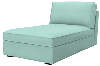 Soferia Überzug Kompatibel Mit Kivik Recamiere Sofasitzbezug Sitzkissenbezug Chaiselongue-Bezug Husse Kunstleder Lederoptik Wasserabweisend Pflegeleicht Antiallergisch Eco Leather Grün