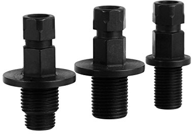 MandreX Hole Saw Adapter Set of 3, 1/2 & 5/8 Thread, Round Blade, High Speed Steel, Manual Power Source