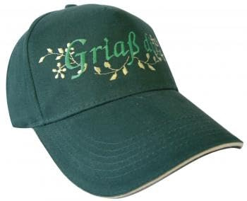 Fan-O-Menal Baseballcap mit Einstickung - Griaß di - 60979 grün