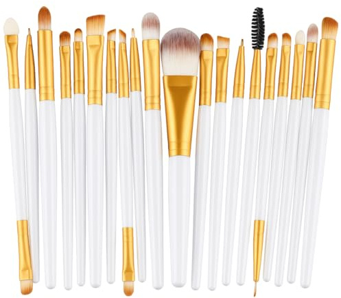 Glamza 20-Piece Eye Make-up Brushes Set, White1 Units