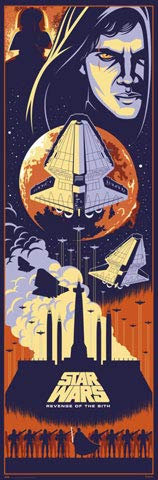 empireposter Star Wars - Episode 3 - Raumschiff - Türposter Größe 53x158 cm + 1 Packung tesa Powerstrips® - Inhalt 20 Stück