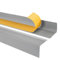 Nez de marche profilé d'escalier, PVC, adhésif et antidérapant, gris, 50x42, 80cm, RGP