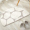 FCS Bathroom Badematte Badvorleger Halbrund Waschbar Badeteppich Weich Duschvorleger rutschfest Antibakteriell aus Mikrofaser, 50x80cm (Color : White, Size : 50×80cm)