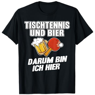 Tischtennis und Bier Spruch Lustig Mannschaft Verein Trainer T-Shirt