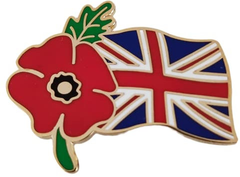 best badge: UK Poppy Badges and Pins Brooch Remembrance Day Union Jack Lest We Forget WW1 (1pc)