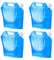 Yibaijia 4 Pack Water Container, 5L Collapsible Drinking Car Water Carrier Container, Outdoor Folding Water Bag for Sport, Hiking, Camping, BBQ, Picnic(Blue)