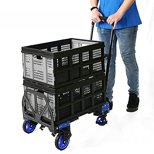 Sackkarre Tragbarer stille Trolley, multifunktionales 2-Spezial-LKW-Transporter-Walzauto, kann 75 kg / 165iber tragen (Color : Style3)