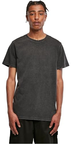 Urban Classics Herren T-Shirt Acid Washed Round Neck Tee, Männer T-Shirt mit Acid-Waschung, Regular Fit, Baumwolle