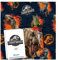 Jurassic World Geschenkpapier, 8 Blatt, 8 Etiketten, Blatt, Größe 70 x 50 cm, offizielles Produkt, verantwortungsvoll bezogen