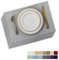 Home Brilliant Grey Placemats, Fine Cut Heat Resistant Place Mats Dinner Mats, Cotton Woven Table Mats for Dining/Kitchen Table, Set of 4, 33 x 48 cm, Light Grey