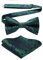 HISDERN Nœuds Papillon Vert & Marine Homme et Mouchoir avec Crochet déjà lié et Réglable Nœud Papillon à Motif Cachemire Carré de Poche Ensemble