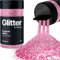 Hemway Premium Glitter Shaker - Rose Pink | Fine Metallic Flake Sequins for Resin & Epoxy Crafts | Craft Supplies for Tumblers, Festival, Hair, Face, Body, Eye & Nail Art | 130 g