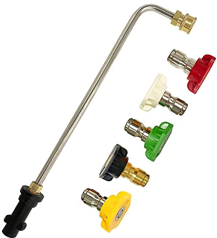 Bekasa Ugello ad alta pressione, lancia ad alta pressione con 5 Jet Nozzle, ugello idropulitrice per Kärcher K5, pistola a spruzzo ad alta pressione per Kärcher K2 K3 K4 K5 K6 K7 (90 gradi)