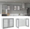 Homgoday Hängeschrank Wandschrank HängendKüchenhängeschränke Küche Schrank Einbauküche Küchenzeile Küchenmöbel Oberschrank Küchenschrank Glas Grau Sonoma 80x31x60 cm Holzwerkstoff