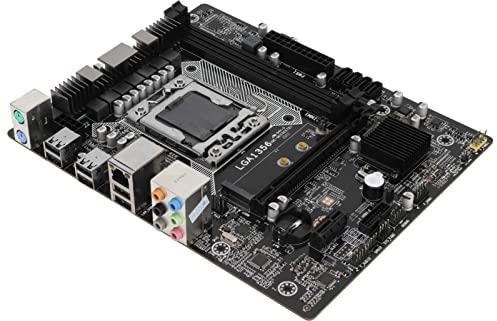 M ATX Mining Motherboard, DDR3 USB2.0 Desktop Computer Mainboard LGA1356 Prozessor, SATA2.0 M.2NVME PCIE16X mit PS/2 Maus, PS/2 Tastaturunterstützung E5 LGA1356 Prozessor
