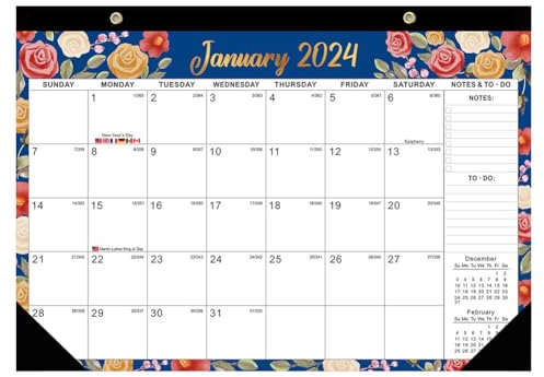 Wandkalender 2024 Kalender, Monatlicher Hängender Bürokalender Schuljahr 2024 Lehrerkalender Schülerkalender Planner Familienkalender 2024, 18 Monatskalender Läuft von Januar 2024 bis Juni 2025
