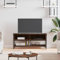 Coavain Mobile Porta TV Rovere Marrone 100x35x45cm da Terra in Legno, Armadio a Giorno, Mobiletto Con Vetrina, Soggiorno Mobile Basso TV Multistrato