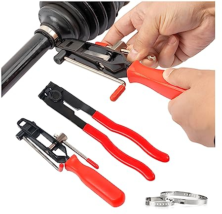 JNNJ 2 Pièces Kit D'outils Cerclage Voiture, Pince à Oreille Pour Joint De Cardan Outil De Serrage De La Botte, Outil D'installation Collier Serrage Joint CV, Universelle Pour Voiture, Camion, SUV