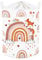 Clastyle Regenbogen Kinder Wäschekorb mit Henkel Faltbar Kleidung Spielzeug Aufbewahrungskorb Mädchen Aufbewahrungsbox für Babyzimmer Bad, Fuchs, 40 * 30 * 30 cm
