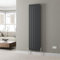Radiant Living Designer Radiator Anthracite Vertical Single Flat Panel 1800 x 452mm Bathroom Rad