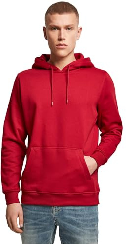 Build Your Brand Herren Kapuzenpullover Heavy Hoody, lässiger Hoodie für Männer, 4XL, Ruby