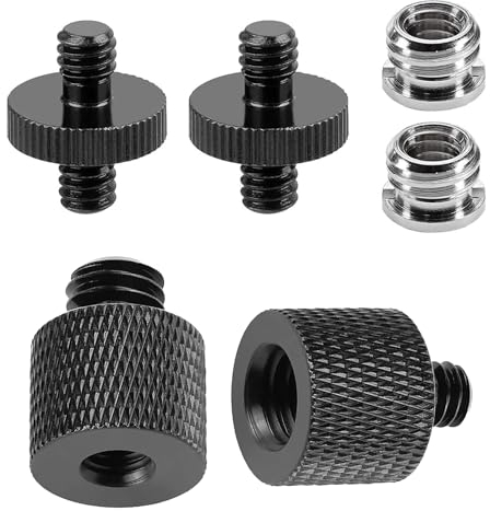 GIONAR Stativ Adapter 1/4 auf 3/8 Zoll Gewindeadapter, 3/8 auf 1/4 Zoll Kamera Adapter Stativschraube für Kamera, Mikrofonstativ und Lampenstativ