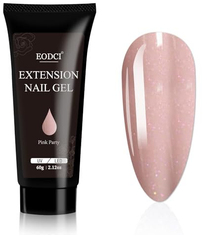 EODCI Polygel Nude 60g, Natürlich Farben Nagelgel Starter Set Poly Nail Quick Extension Gel Kit Acrylgel Builder für Starter Nail Art Nageldesign Selber Mache Valentinstag