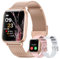 Montre Connectée Femme avec Appels Bluetooth,1.83 “Multisports Smartwatch avec SpO2/Cycle Menstruel/Fréquence Cardiaque/Suivi Sommeil/Etanchéité IP68 FitnessTracker pour iOS Android (Or rose)